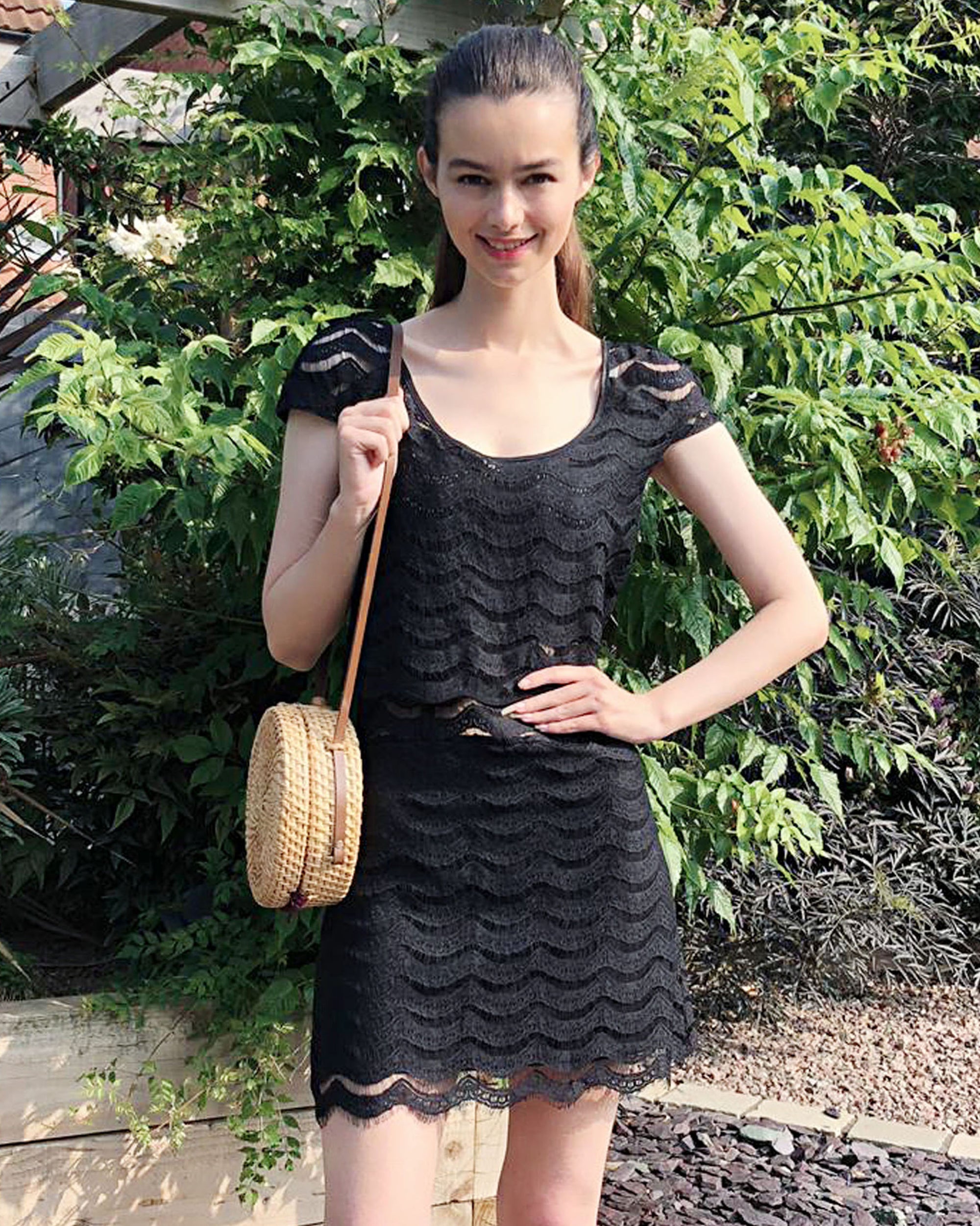 Black Lace Skater Dress – CY Boutique - Main Image