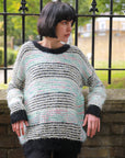 Stripe Mix yard oversize Jumper (Black)