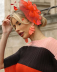 Mesh Fascinator with Sculpted Bow And Faux Pearl Detail