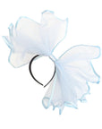Large Wide Brim Bow Fascinator In Sky Blue