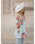 Statement Fascinator Hat With Feather Detail In White