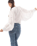 Oversized Sleeves Shirt in White color