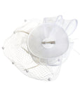 Statement Fascinator with Veil, Bow and Feather Accents