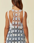 Floral Pattern Crochet Vest