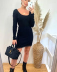Tweed Effect Skirt in Black