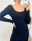 Tweed Effect Skirt in Black