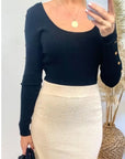Tweed Effect Skirt in Beige