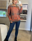 Grey color Multi Stripe Print Jumper