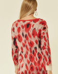 Multi color leopard print knitted jumper