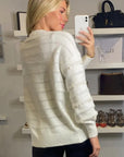 Pearl embellished soft knit jumper in white