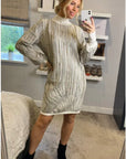 Gold metallic design long jumper