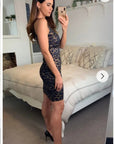 Trendy animal leopard print bodycon party dress