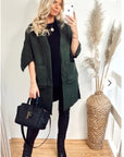 Cape sleeves Coat (Green)