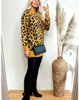 Leopard Print Fine Knit Jumper