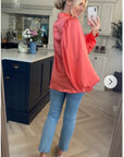 Oversized Sleeves Shirt in Orange colour