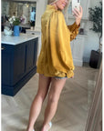 Oversized Sleeves Shirt in Yellow color