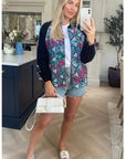 Floral Print Bomber Jacket (Paisley floral)