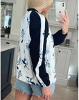 Floral Print Bomber Jacket (White floral)