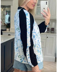 Floral Print Bomber Jacket (Light floral)