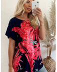 Coconut tree leaves print Top