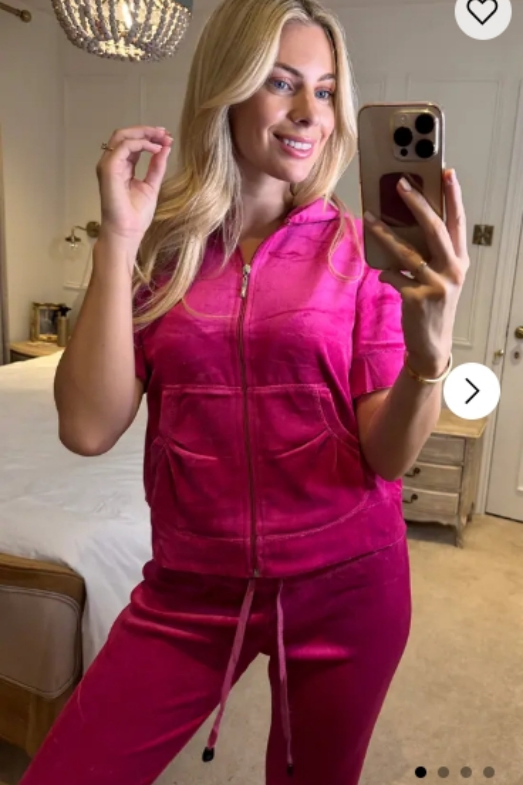 Velvet Zip-Up Hoodie &amp; Straight Leg Jogger Co-Ord Set