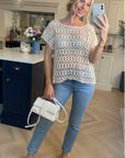 Crochet Lace Tank Top (CREAM)