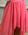 Dip Hem Skirt (Rose)