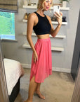 Dip Hem Skirt (Rose)