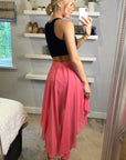 Dip Hem Skirt (Rose)