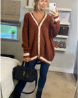 PARIS Lettering Embroidered cardigan