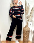 Knit Jumper & Trousers Co-ord with Stripes