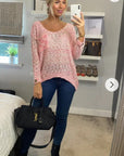 Pink color Jumper Top with Front Pocket