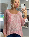 Pink color Jumper Top with Front Pocket