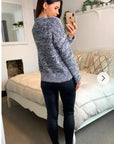 Plain color fine knit cardigan