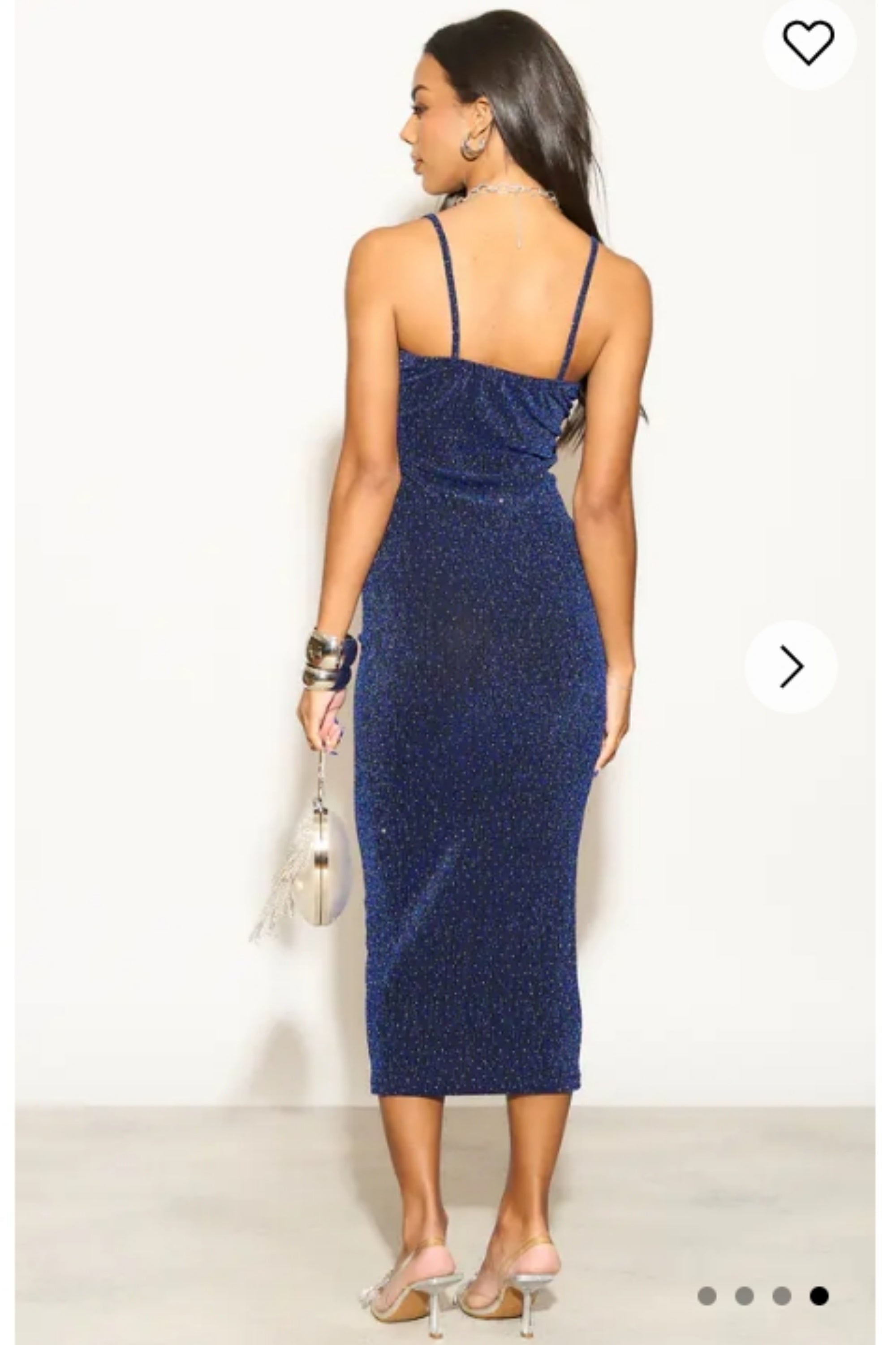 Scooped-neck sleeveless metallic-knit maxi dress in Royal Blue