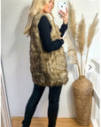 Faux Fur Longline Gilet