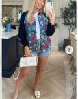 Floral Print Bomber Jacket (Paisley floral)