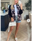 Floral Print Bomber Jacket (Multi floral)