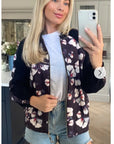 Floral Print Bomber Jacket (Multi floral)