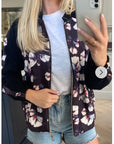 Floral Print Bomber Jacket (Multi floral)