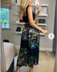 Jungle scarft print pleated trousers