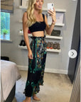 Jungle scarft print pleated trousers