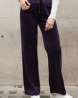Velour Jogging Pants (Purple)