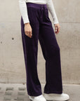 Velour Jogging Pants (Purple)