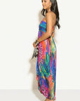 Vibrant colors Animal Print Maxi Dress