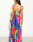Vibrant colors Animal Print Maxi Dress
