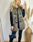 Faux Fur Longline Gilet