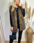 Faux Fur Longline Gilet