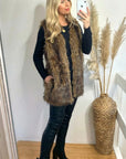 Faux Fur Longline Gilet