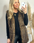 Faux Fur Longline Gilet